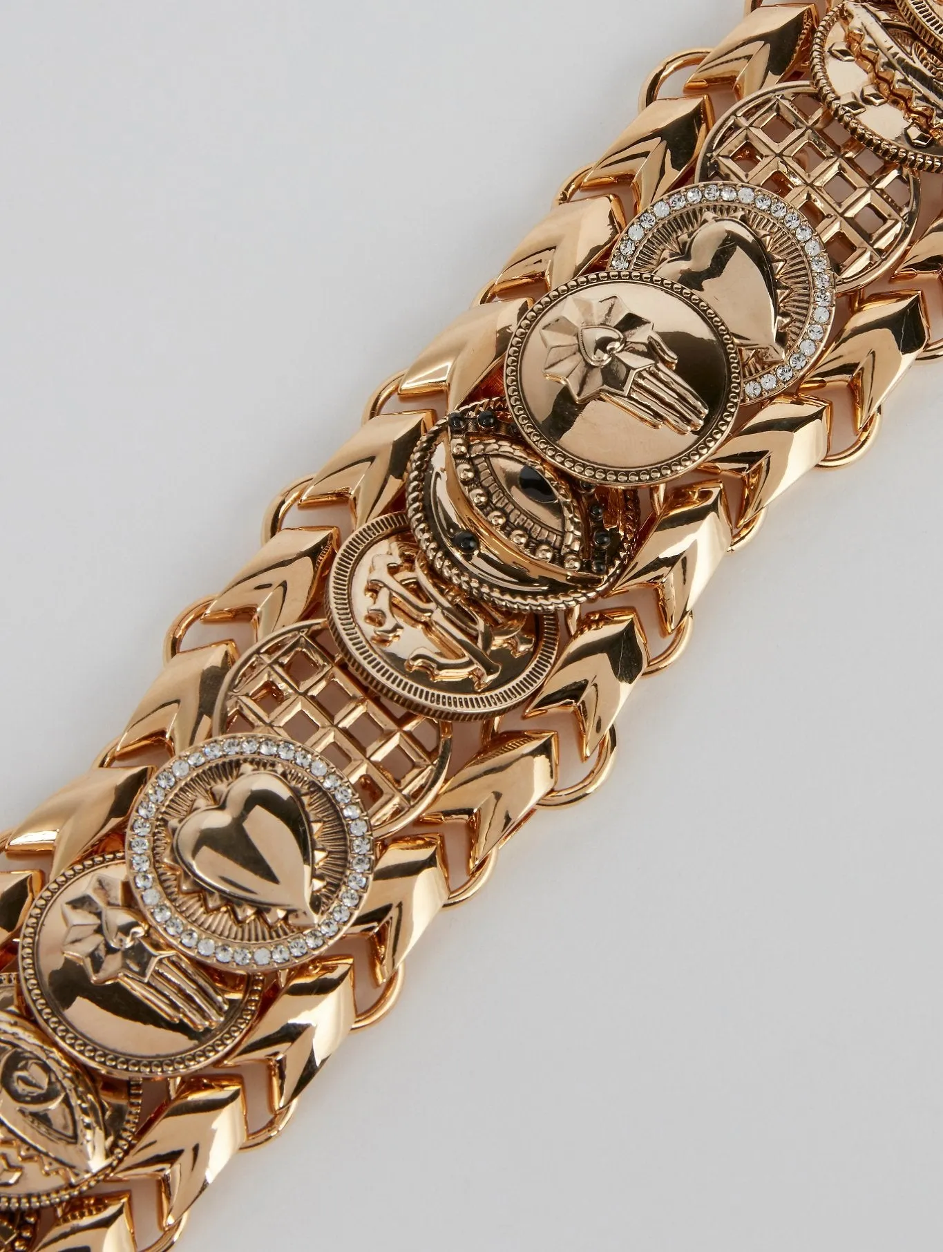 Gold Embellished Leather Belt