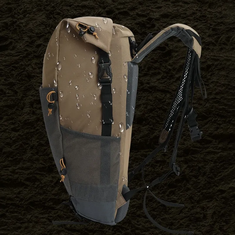 Gold mountaineering bag outdoor hiking bag waterproof men's camping backpacks large capacity