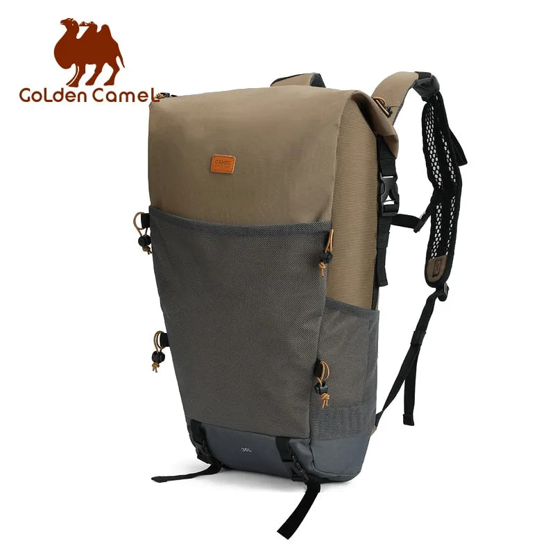 Gold mountaineering bag outdoor hiking bag waterproof men's camping backpacks large capacity