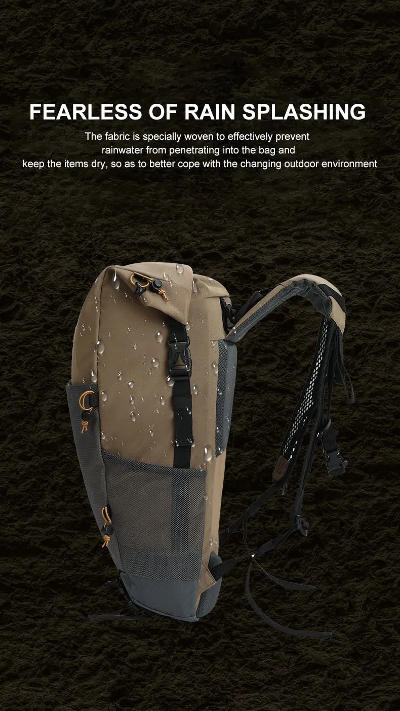 Gold mountaineering bag outdoor hiking bag waterproof men's camping backpacks large capacity