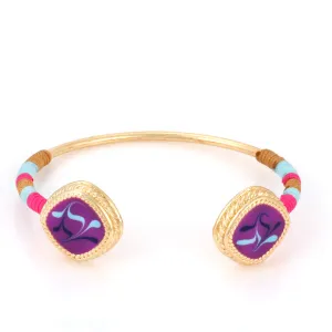 GOLD PURPLE EPOXY BANGLE #HNB89311GDMX (IF21)