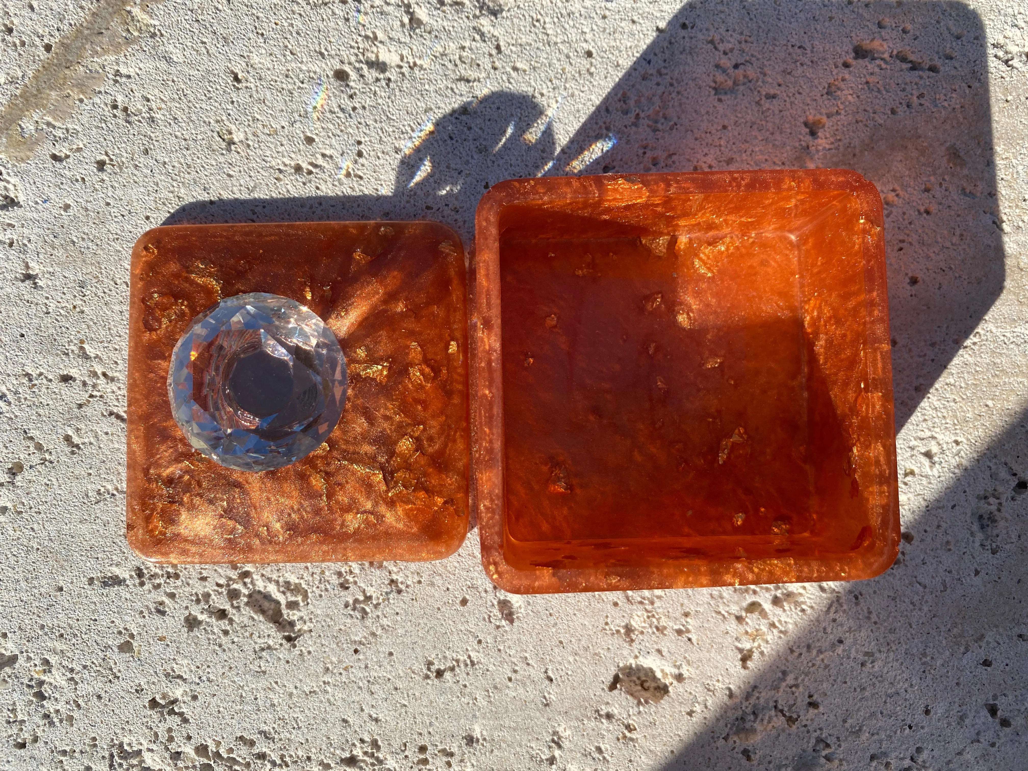 Golden Bronze Trinket Box
