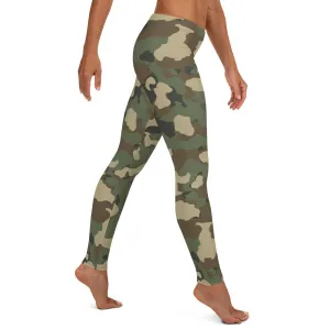 Green Camo Mid-waist Leggings