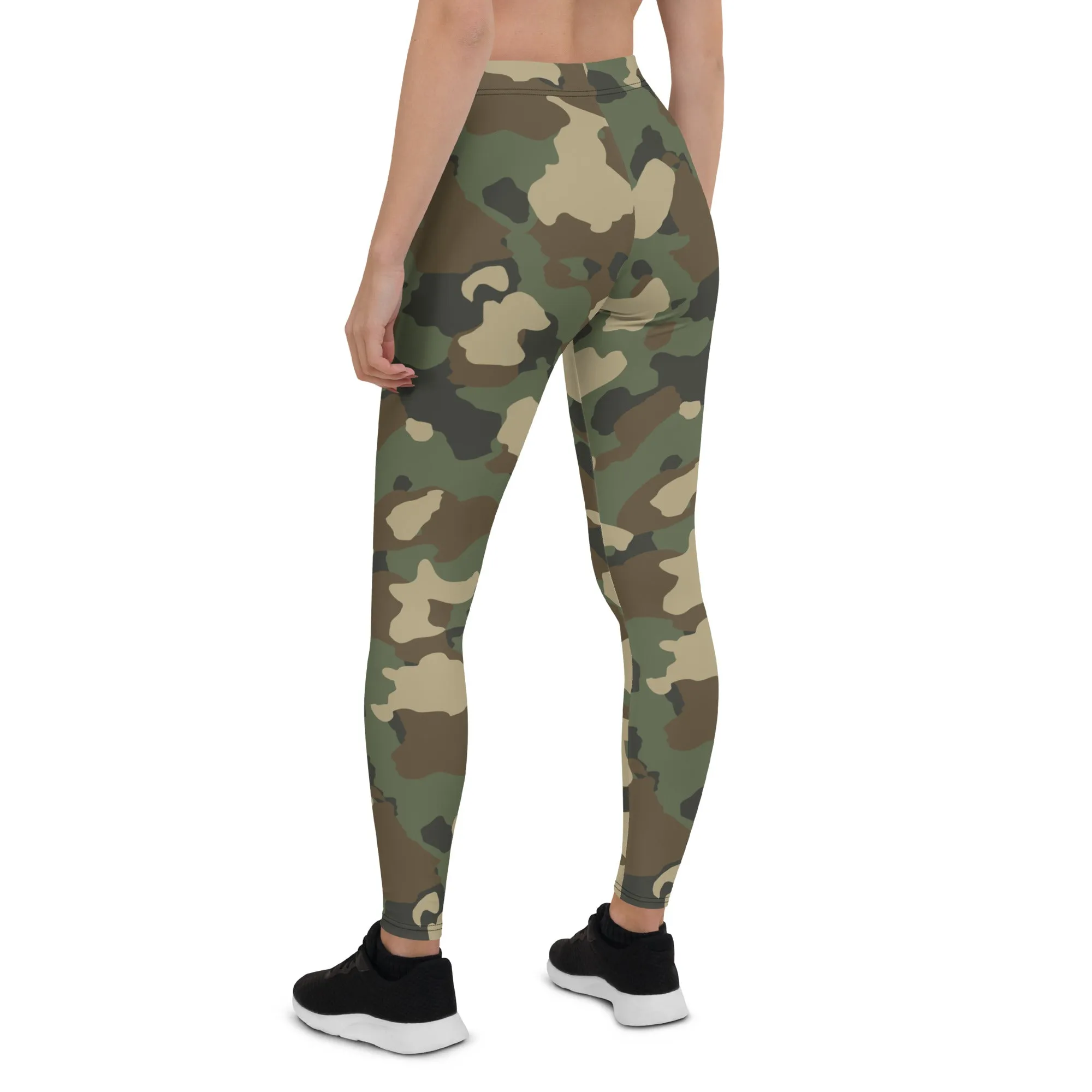 Green Camo Mid-waist Leggings
