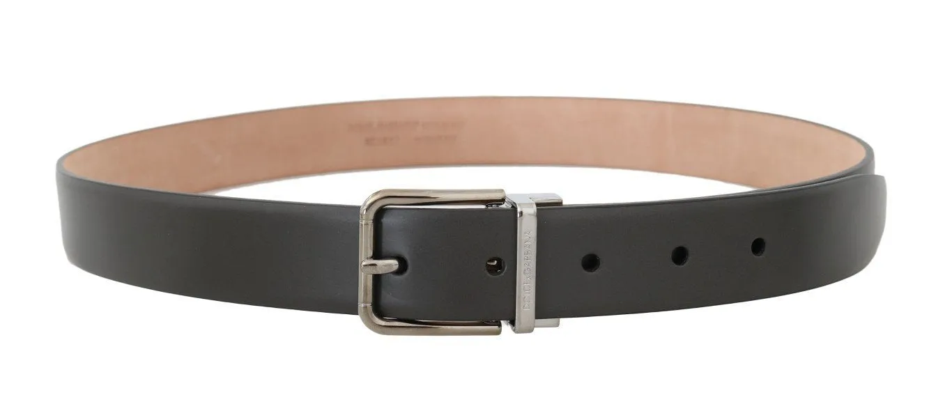 Green Leather Silver Buckle Belt
