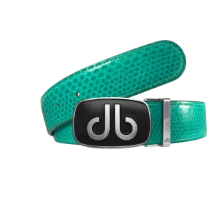 Green Snakeskin leather strap with Big Black buckle