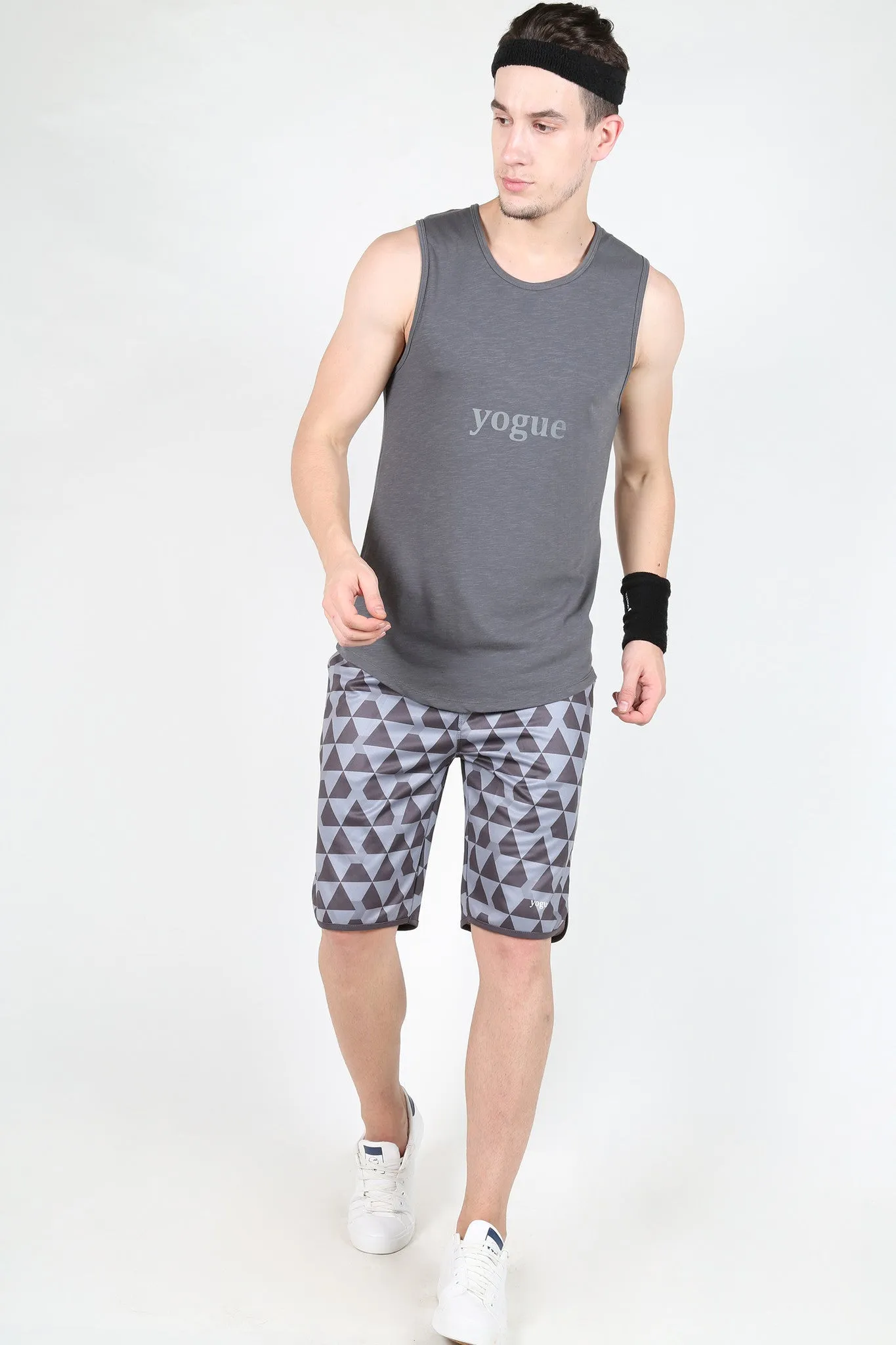 Grey Pyramids Shorts