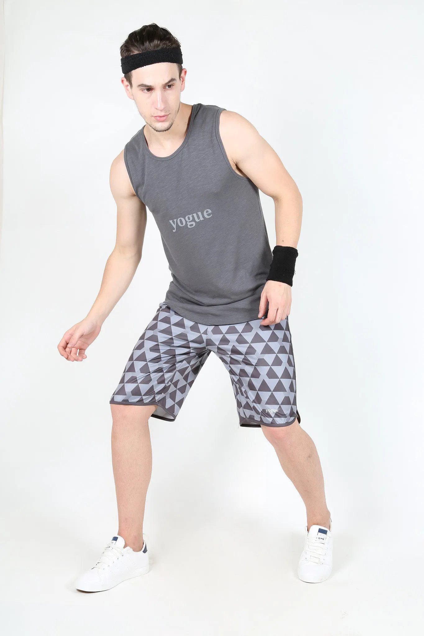 Grey Pyramids Shorts