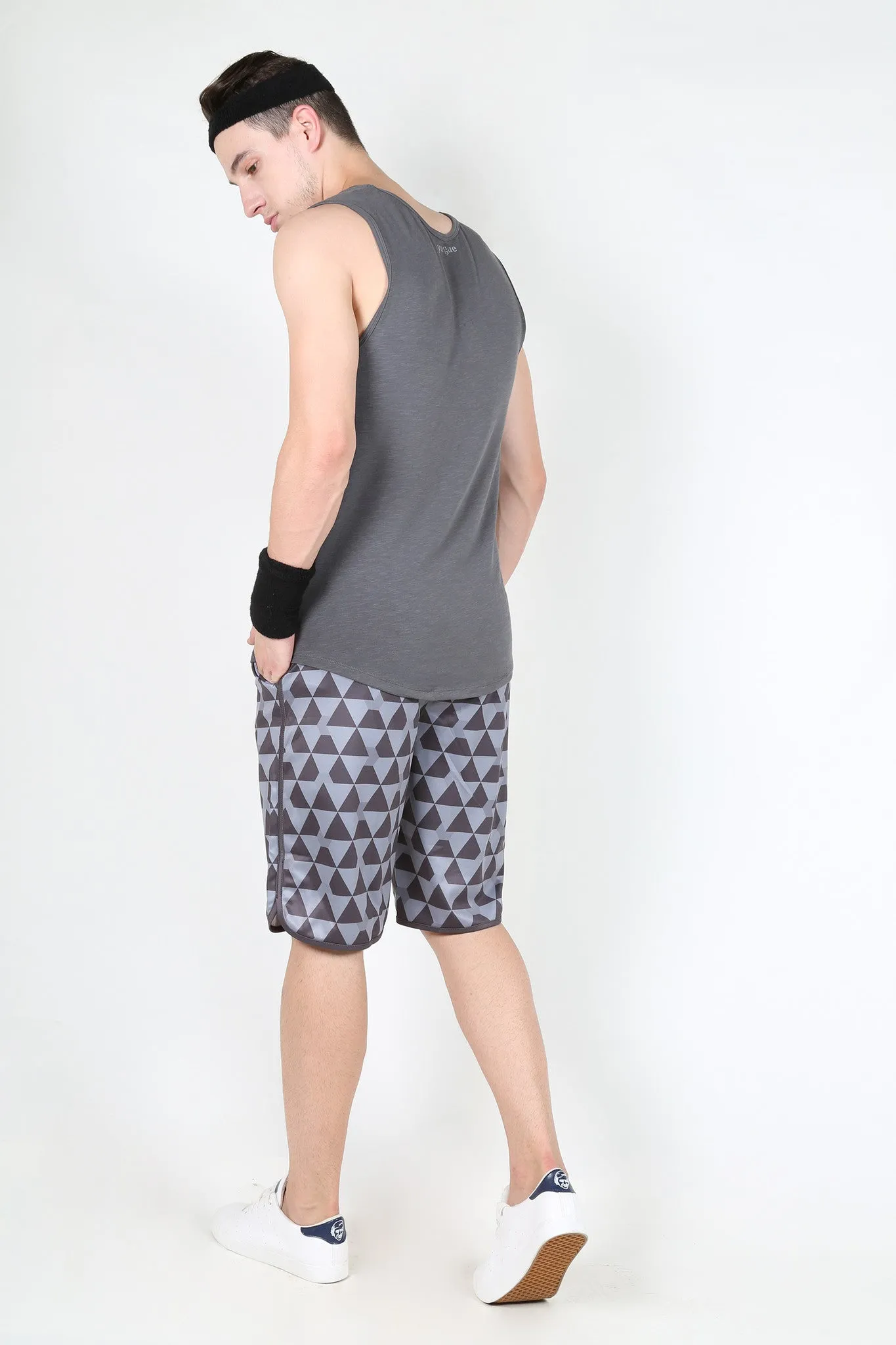Grey Pyramids Shorts