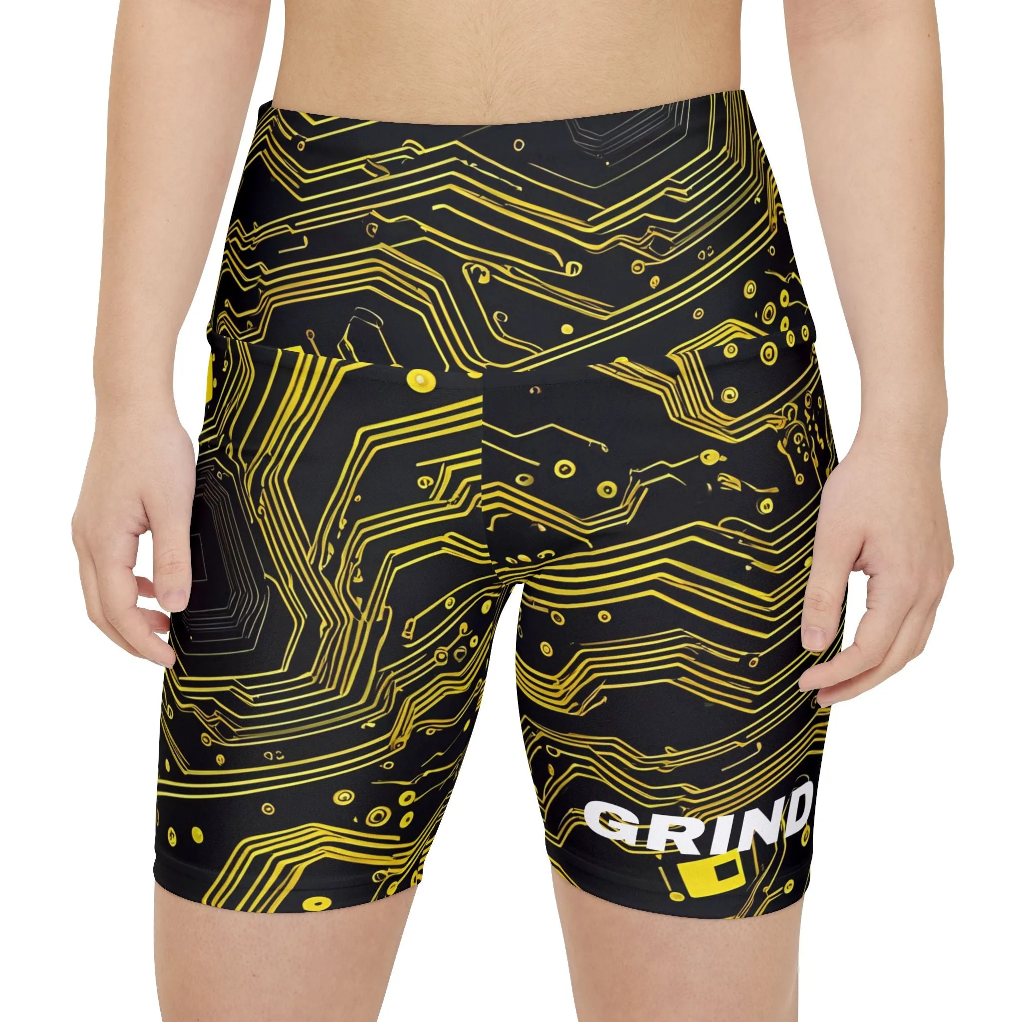 Grind Mode On. Women's Biker Shorts - Graphic  Activewear