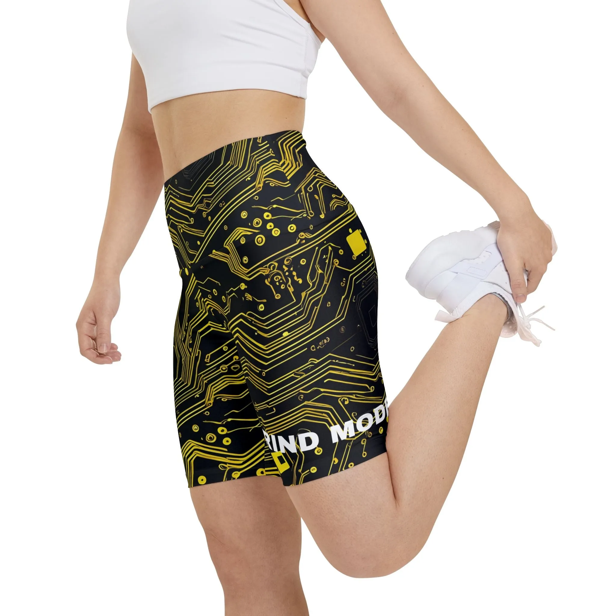 Grind Mode On. Women's Biker Shorts - Graphic  Activewear
