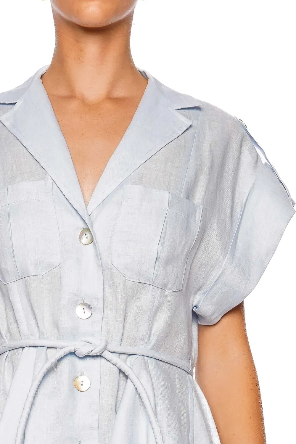 Guayaba Belted Mini Shirt Dress
