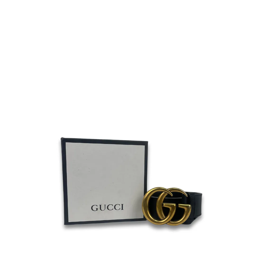 Gucci Black 1.5"  Marmont Belt - Size 75