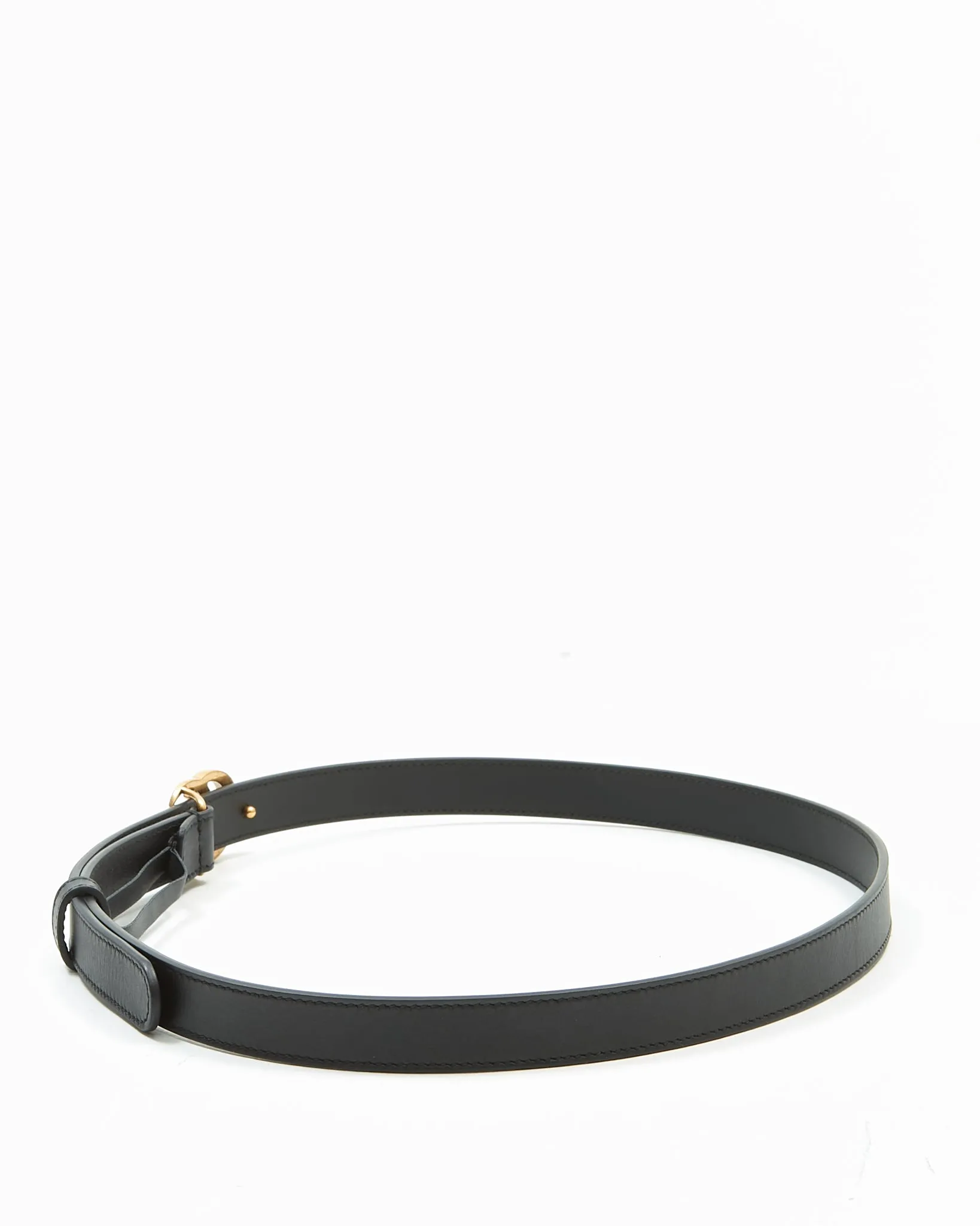Gucci Black GG Marmont Thin Belt - 80/32