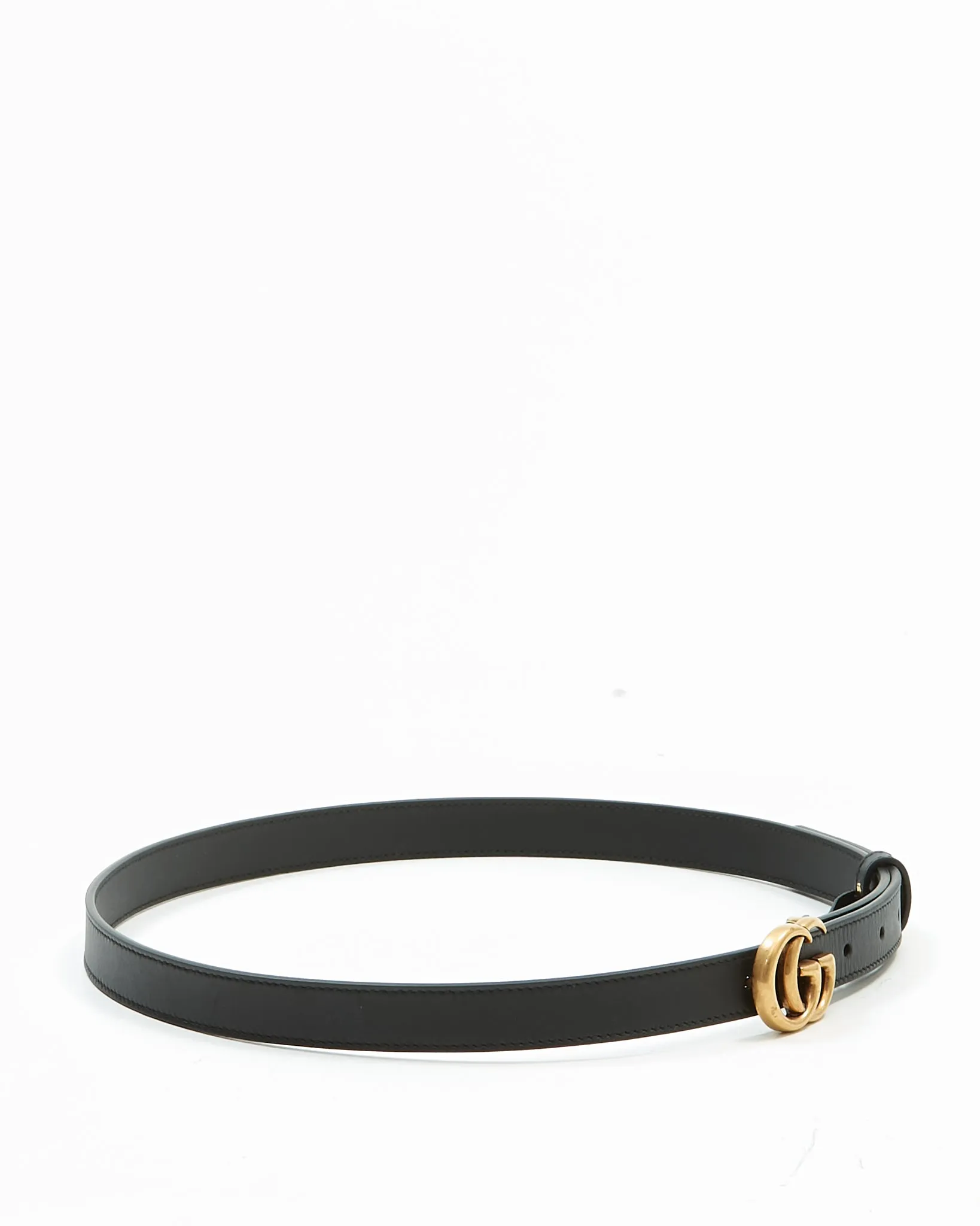 Gucci Black GG Marmont Thin Belt - 80/32