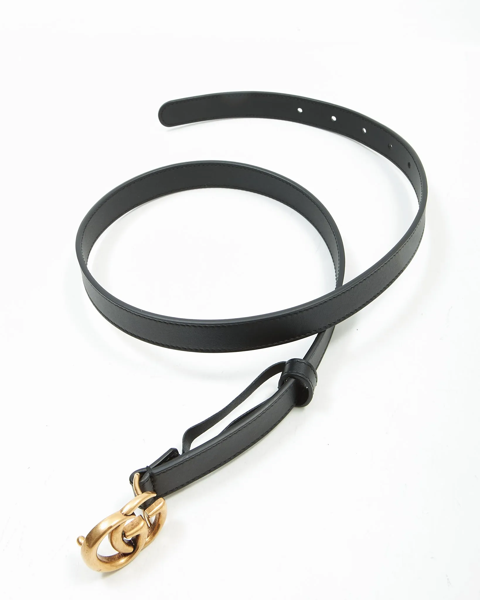 Gucci Black GG Marmont Thin Belt - 80/32