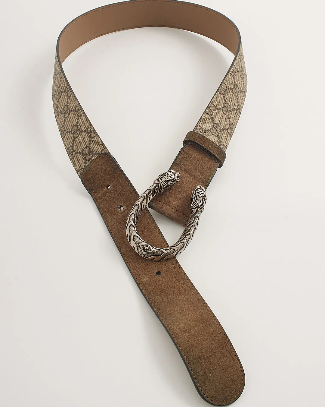 Gucci Brown GG Coated Canvas Dionysus Belt - 85/34