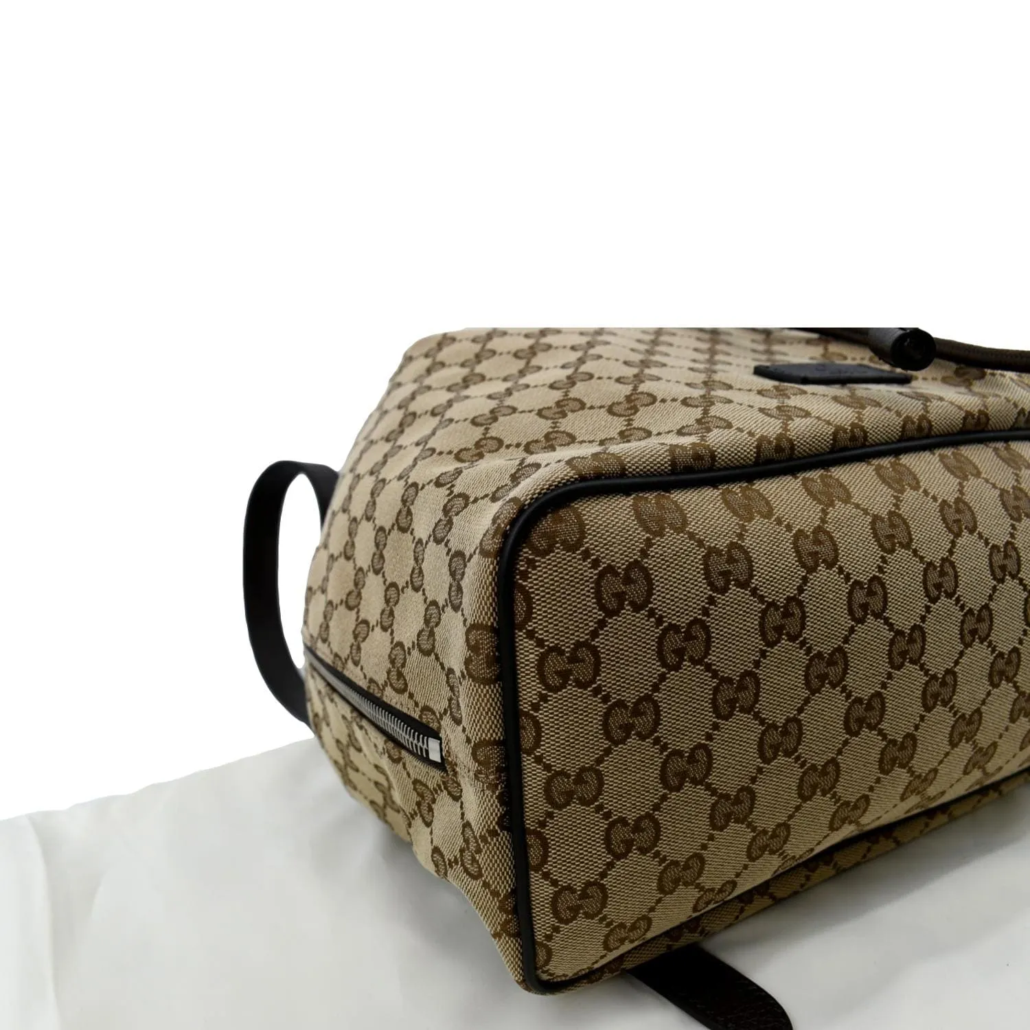 GUCCI Drawstring GG Monogram Canvas Backpack Bag Beige 449175