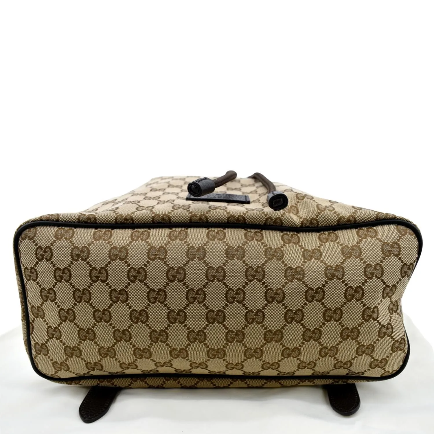 GUCCI Drawstring GG Monogram Canvas Backpack Bag Beige 449175