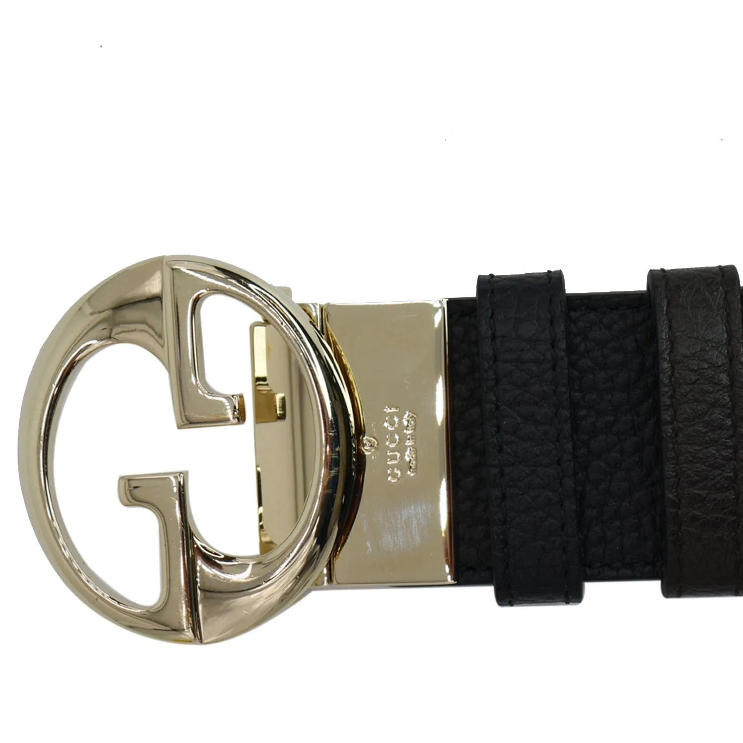 GUCCI GG Reversible Leather Belt Black/Brown 450000 Size 90.36
