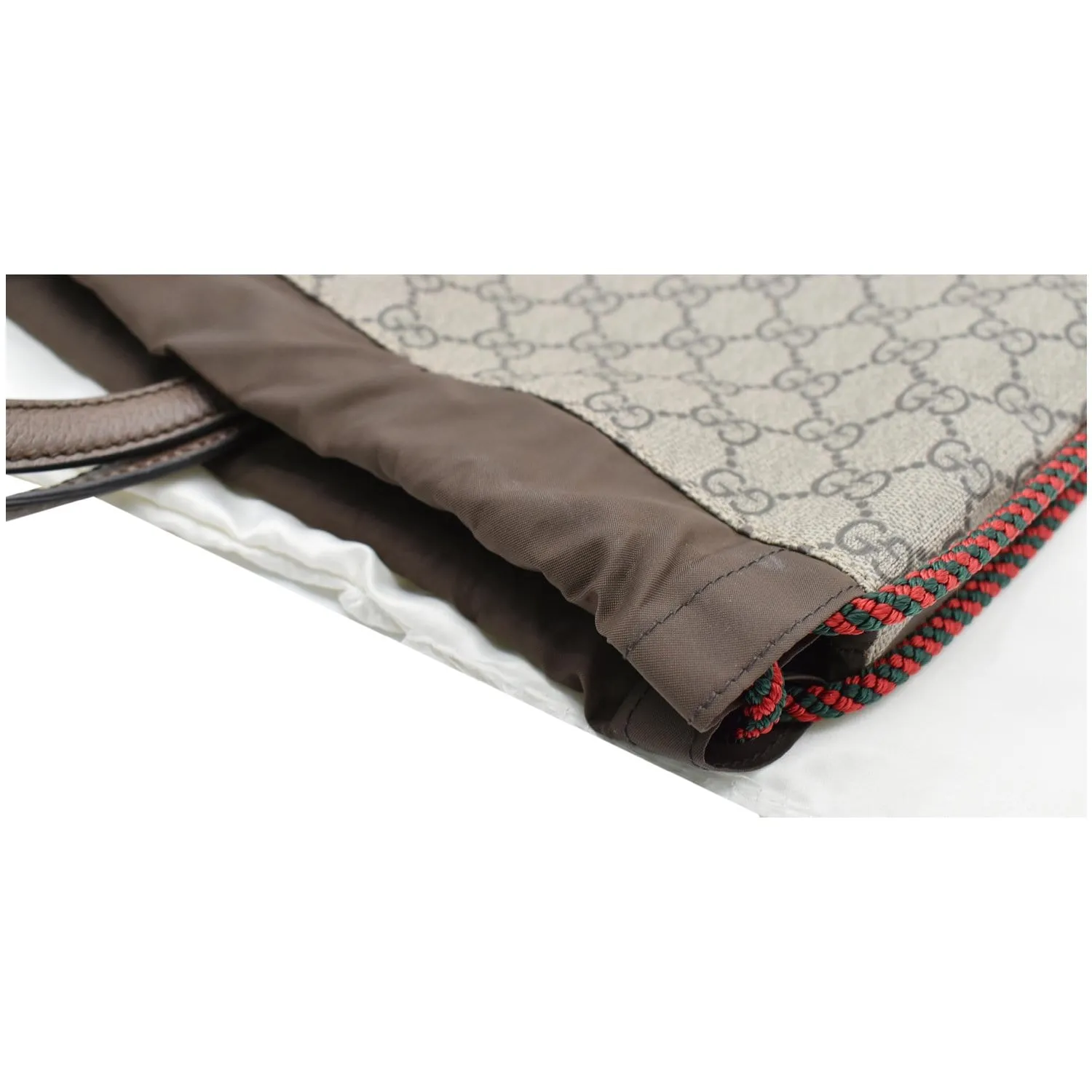 GUCCI Neo Vintage Drawstring GG Supreme Canvas Backpack Bag Beige 473872 - 10% OFF