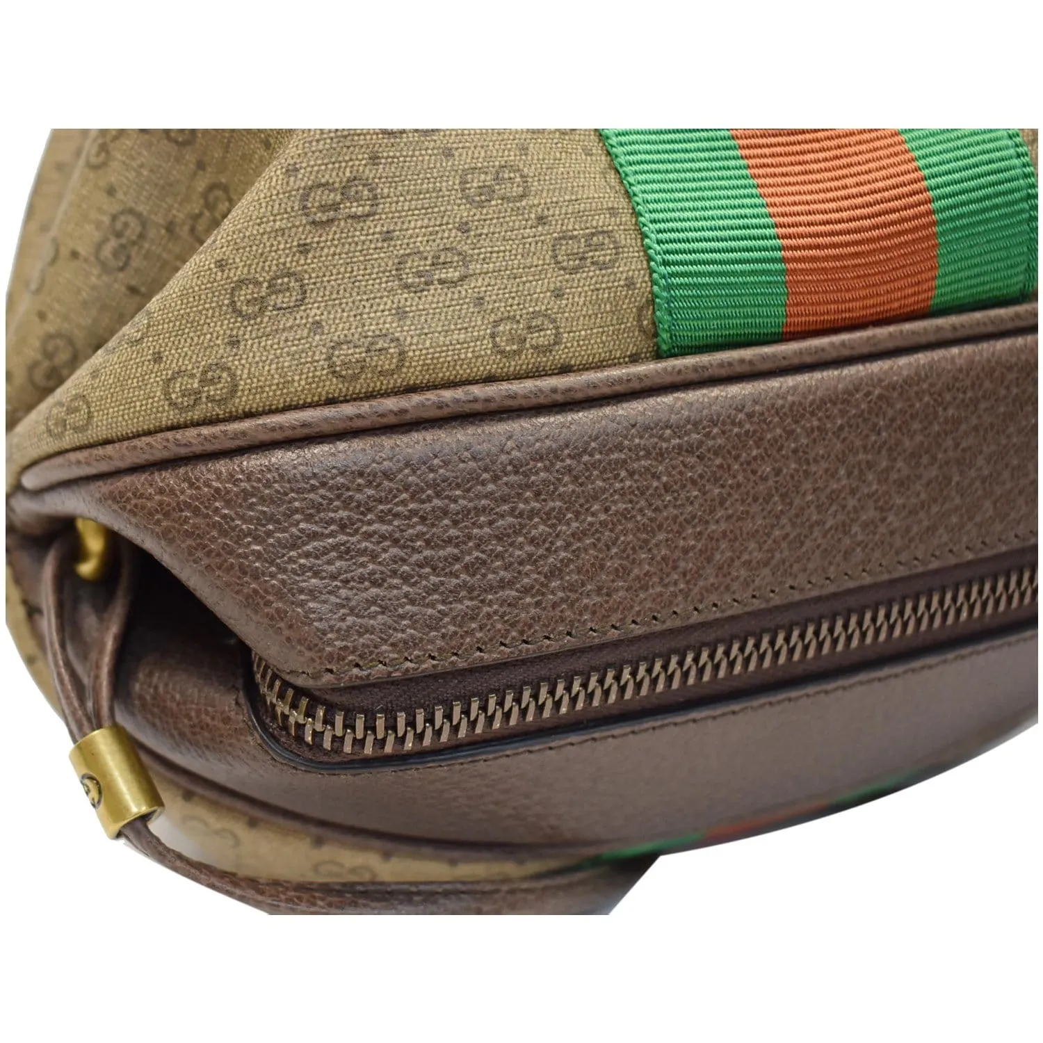 GUCCI New Candy Butterfly Mini GG Supreme Monogram Web Crossbody Bag Beige