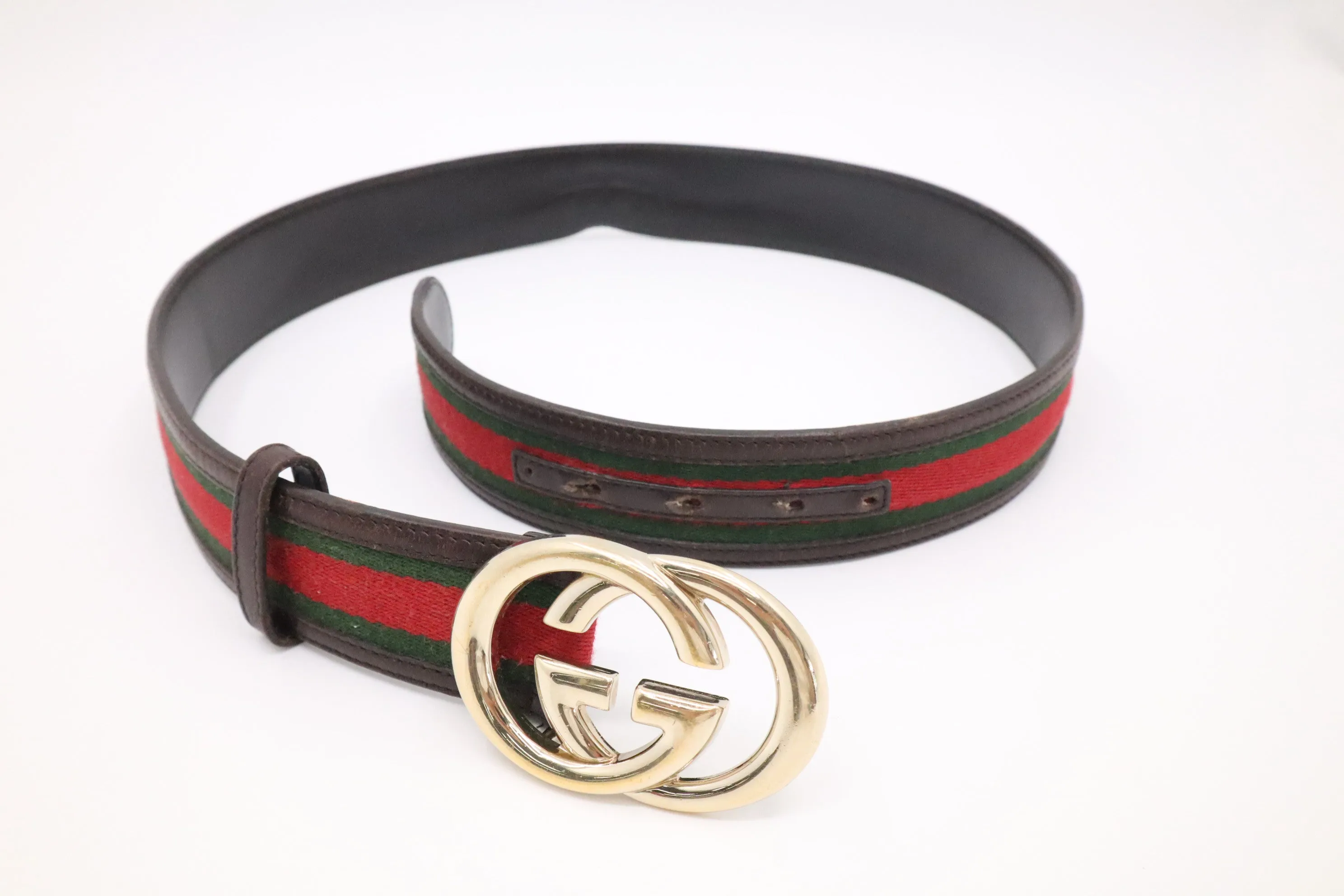 Gucci Sherry Line Belt in Brown Leather