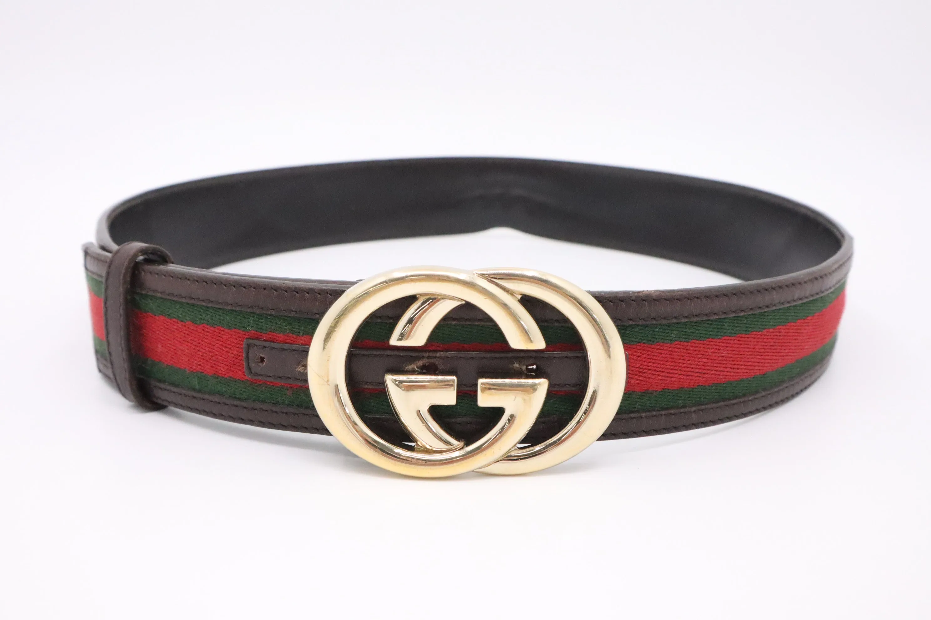 Gucci Sherry Line Belt in Brown Leather