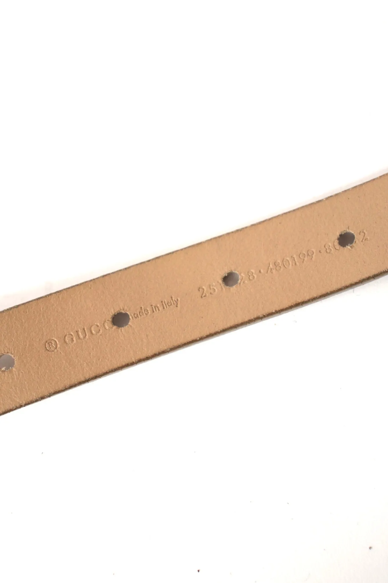Gucci Tan Metal Plate Buckle Belt*