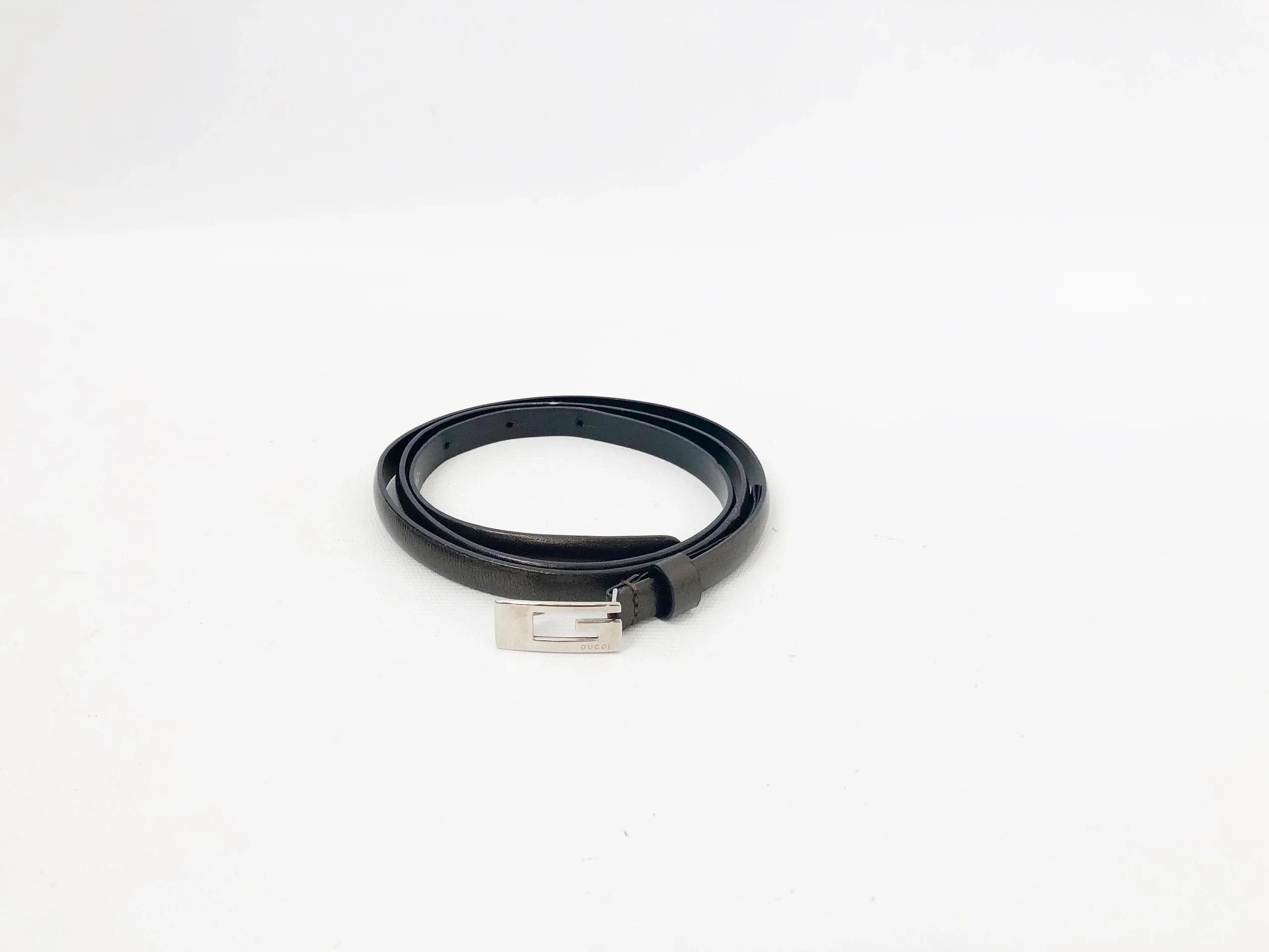 Gucci Thin Leather Belt Size S - M