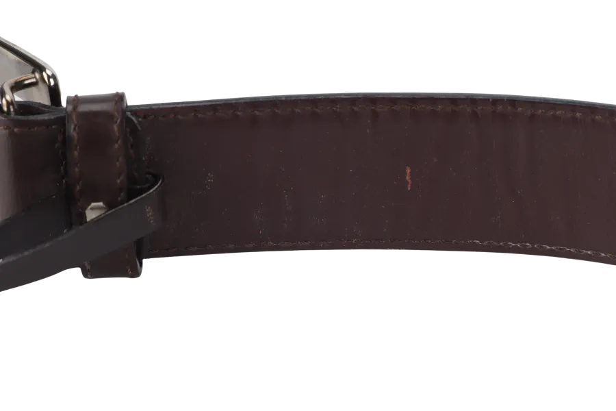 GUCCI VINTAGE BROWN BELT NO DUST COVER AND BOX