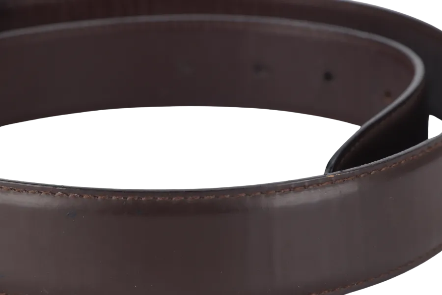 GUCCI VINTAGE BROWN BELT NO DUST COVER AND BOX