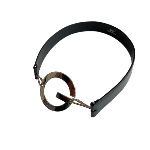Gucci x Tom Ford Black Jumbo Logo Belt