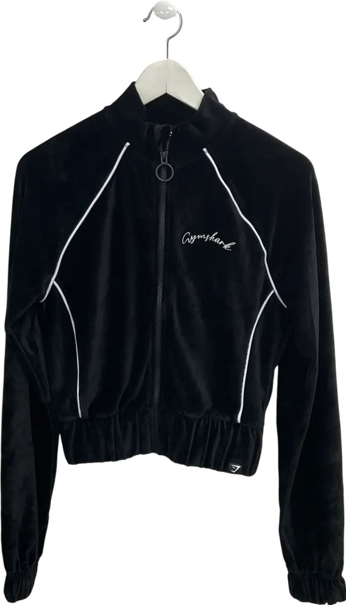 gymshark Black Velour Tracktop UK XS