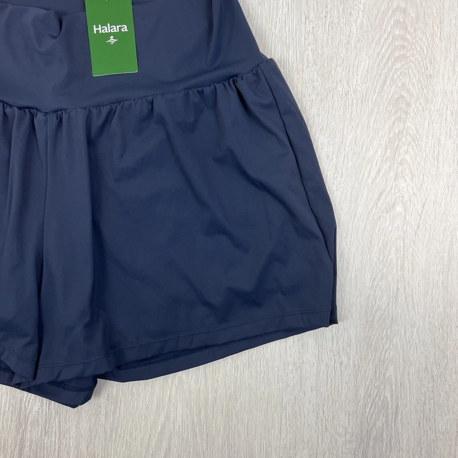 Halara Womens Navy Blue Activewear Athletic Shorts Yoga Size XL Long (New)