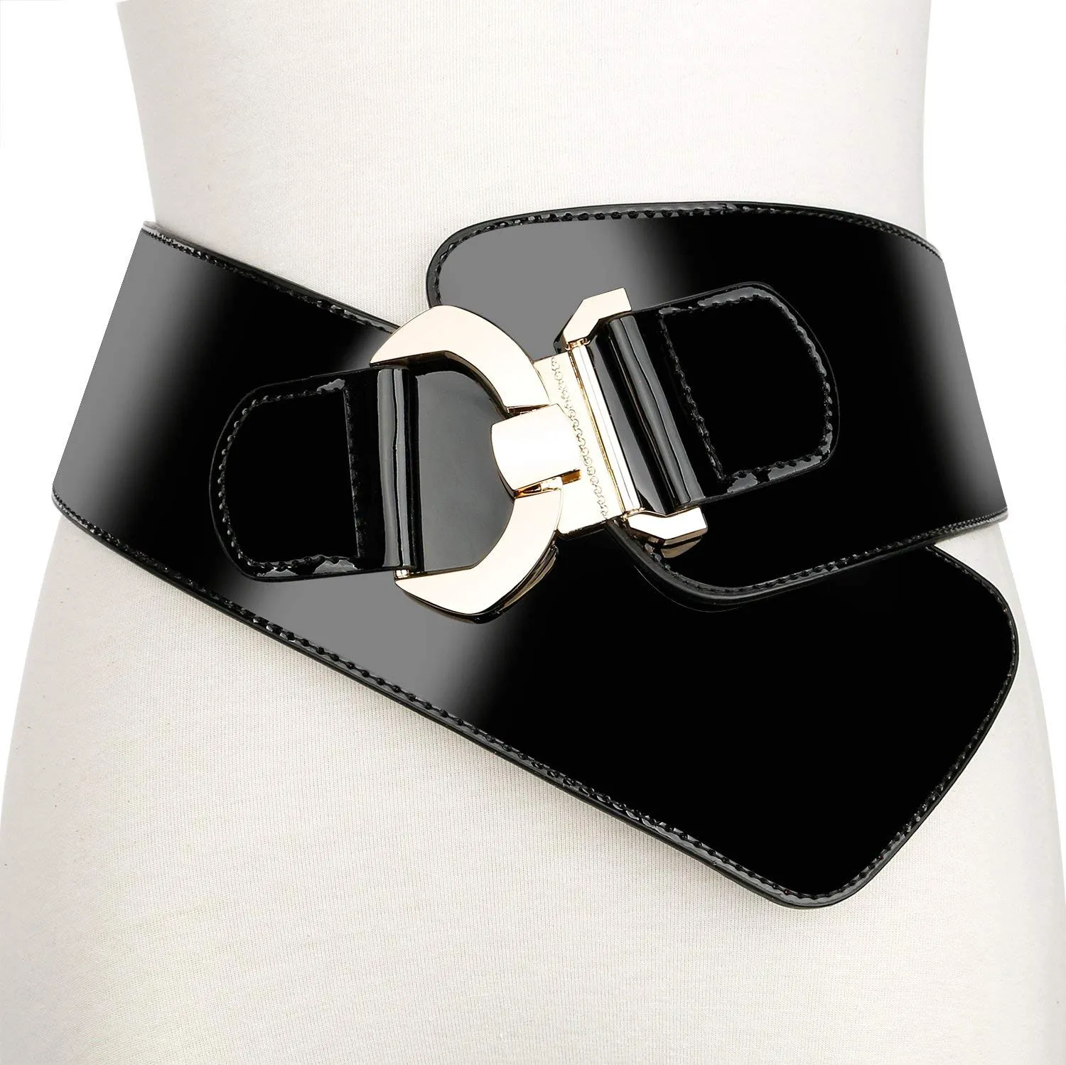 Halloween Women's Wide Elastic Stretch Adjustable Waist Belt Fashion Snake Pattern by JASGOOD