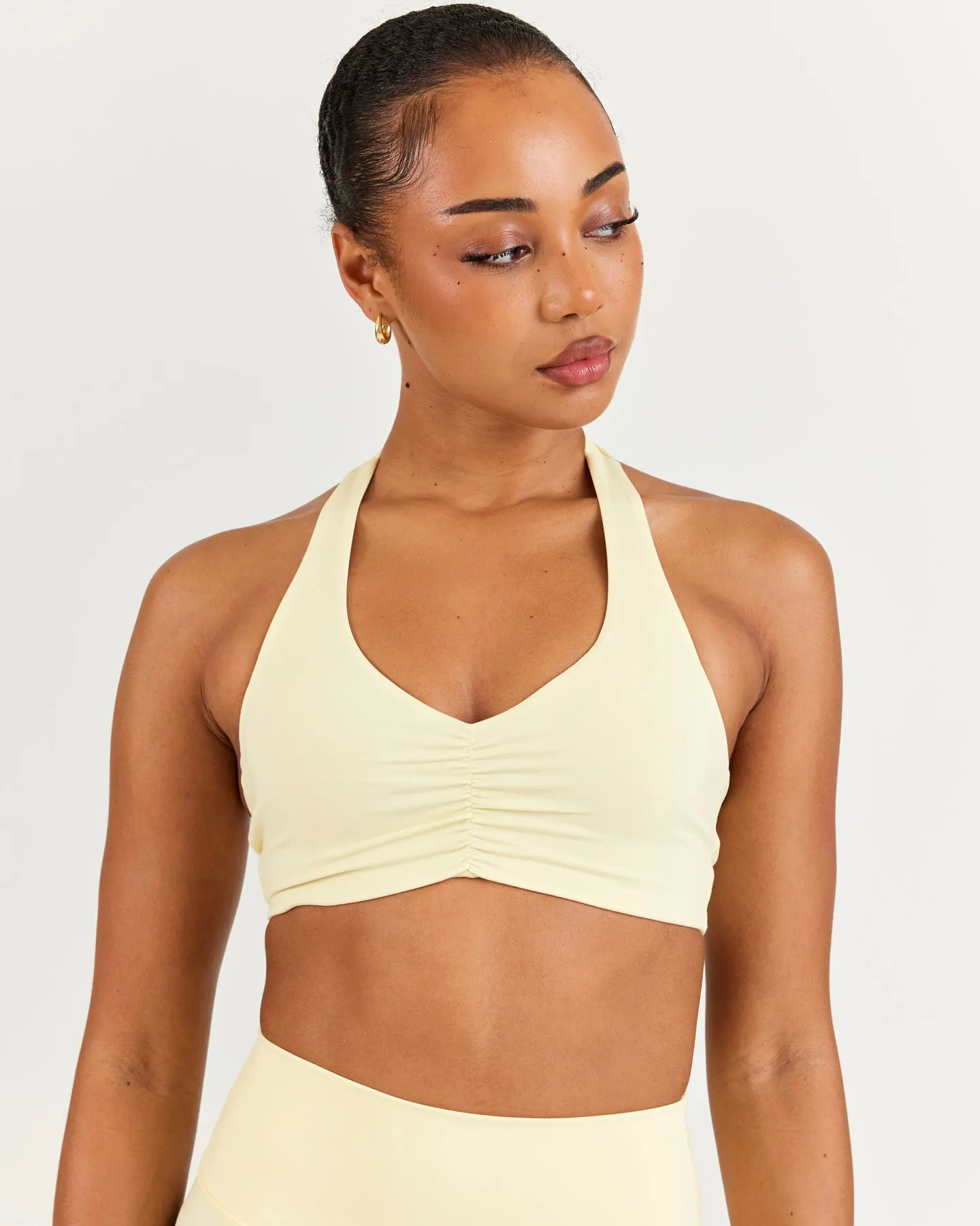 Halter Scrunch Bra - Buttercup