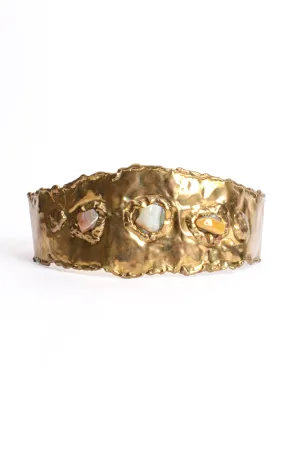 Hammered Brutalist Stone Waist Belt