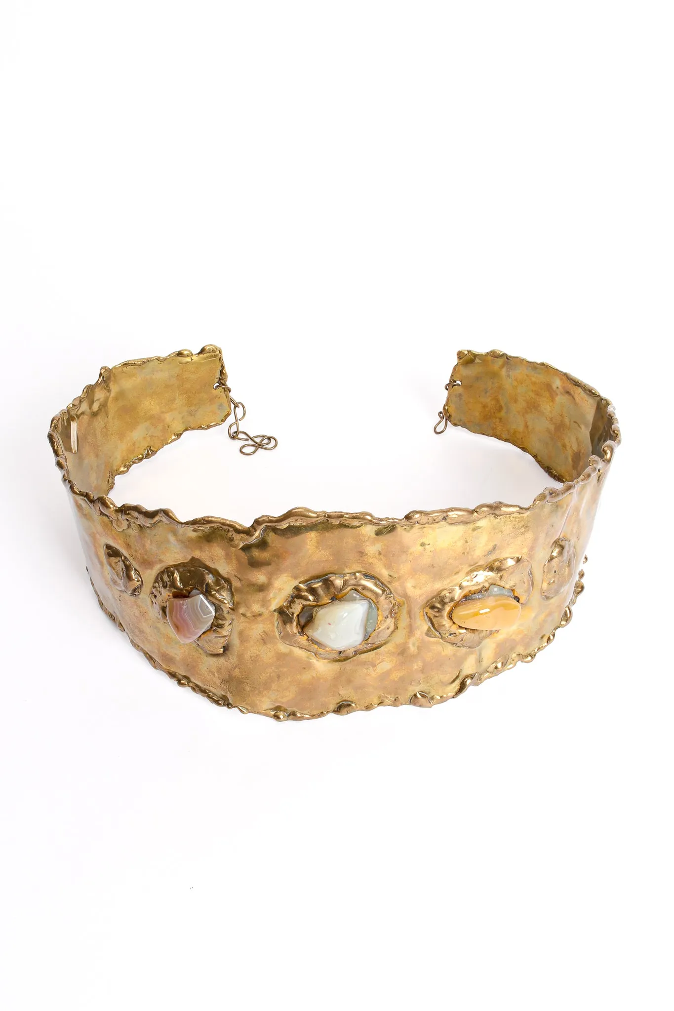 Hammered Brutalist Stone Waist Belt