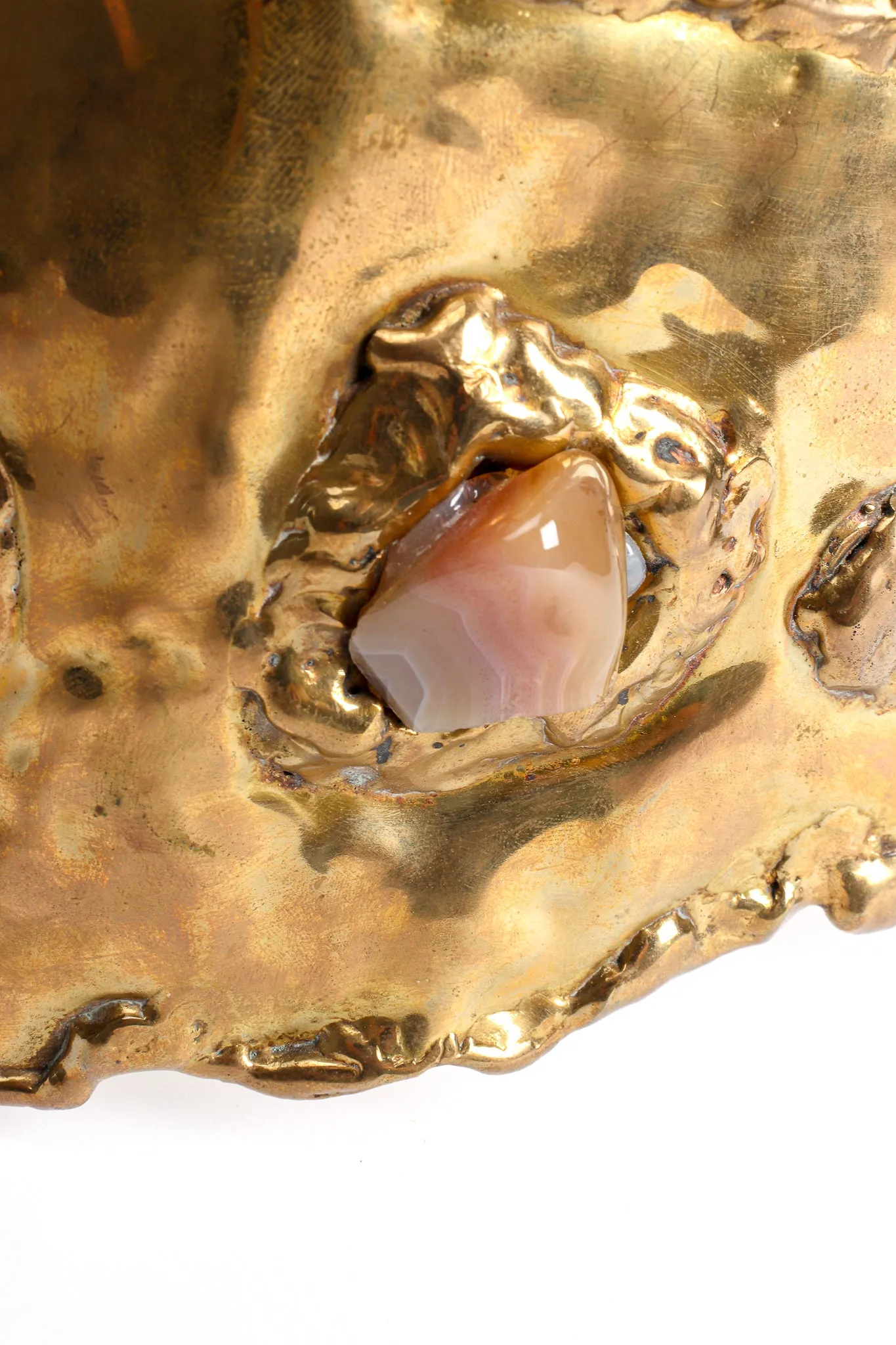 Hammered Brutalist Stone Waist Belt