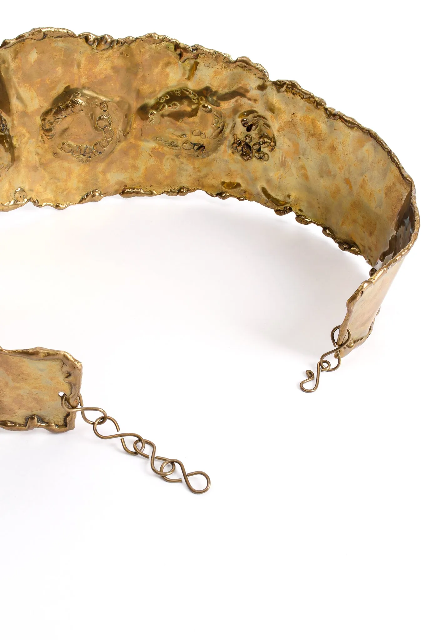 Hammered Brutalist Stone Waist Belt
