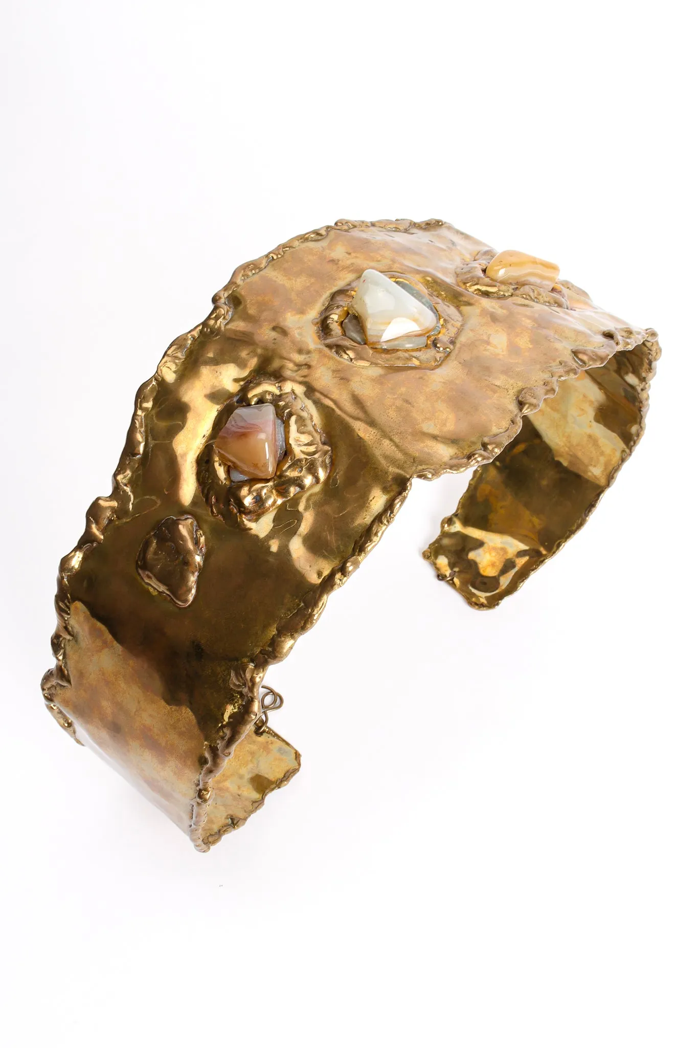 Hammered Brutalist Stone Waist Belt