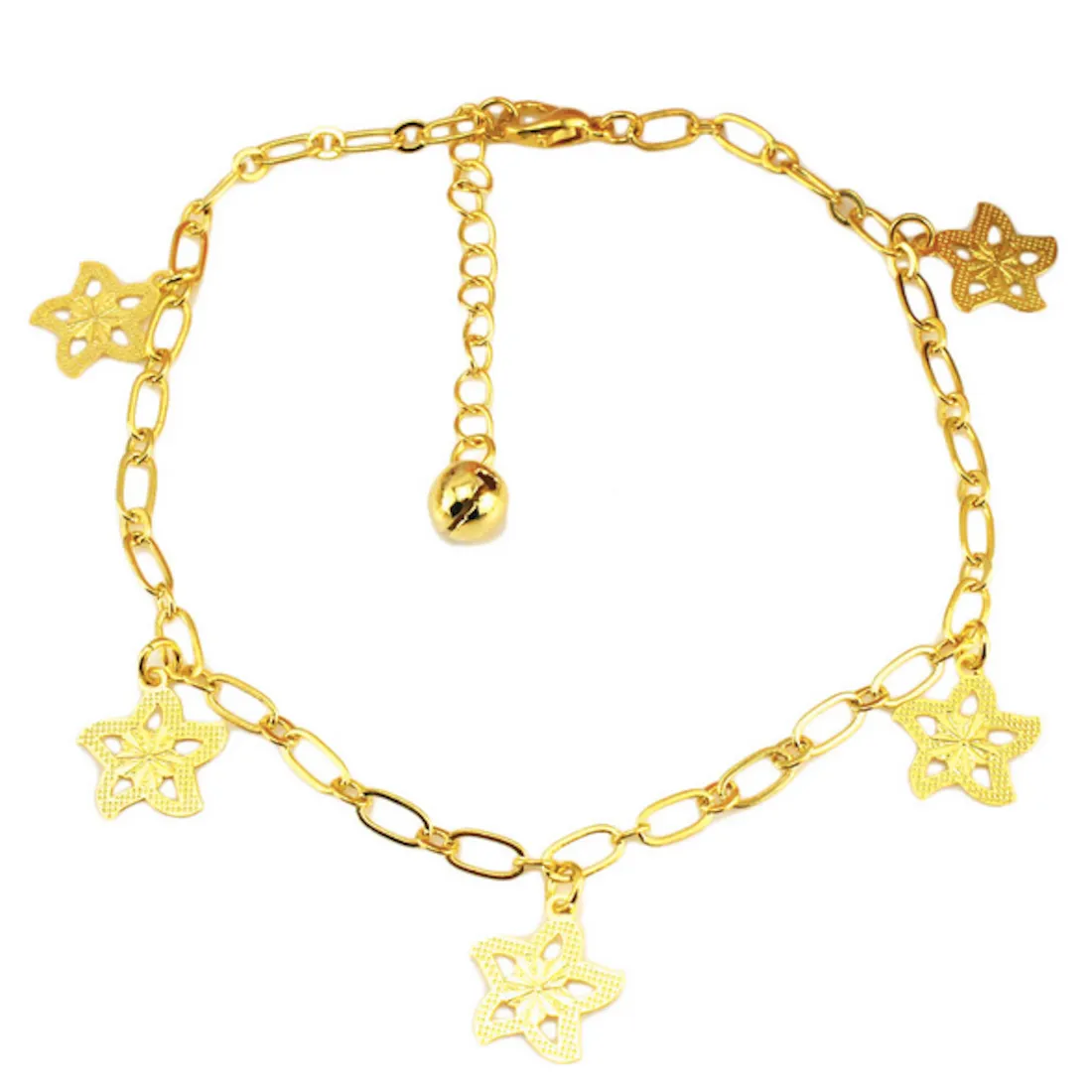 Hanging Floral Charms Anklet