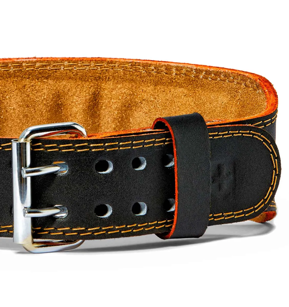 Harbinger 4" Padded Leather Weight Lifting Belt - Black