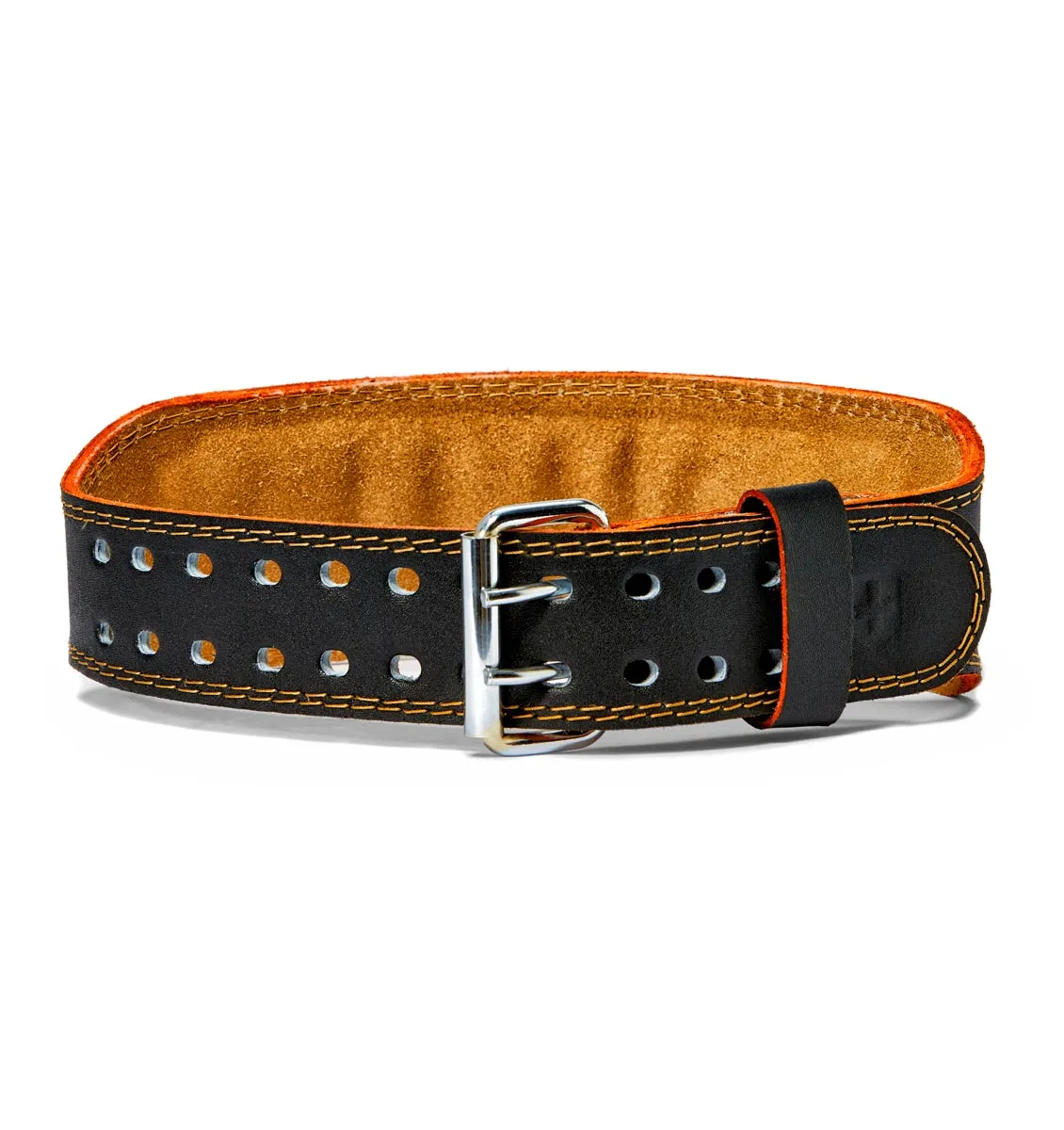 Harbinger 4" Padded Leather Weight Lifting Belt - Black