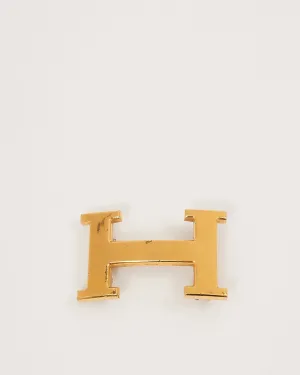 Hermes Gold Tone H Logo Buckle