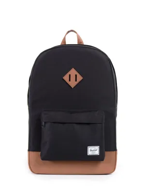 Herschel Heritage Backpack 600D Poly Black Tan 21.5L