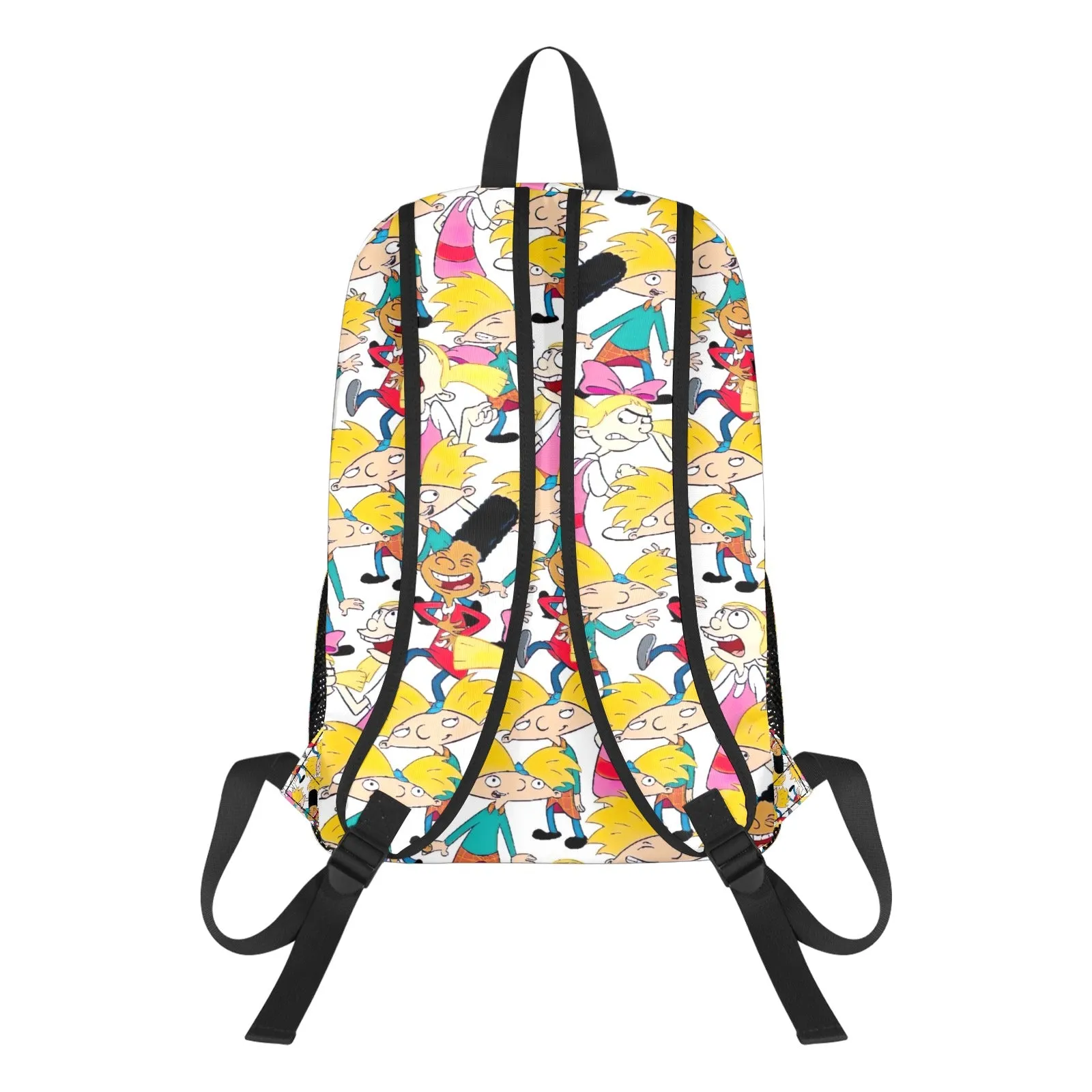 Hey Arnold! White Pattern All Over Print Leisure Sports Backpack