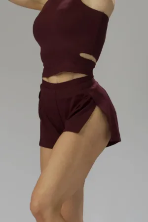High-Cut Cheeky, Bloomer Lined Running Shorts