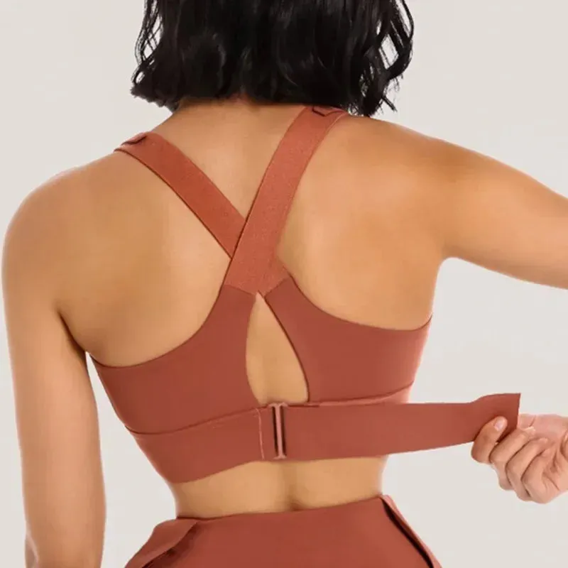 High Impact Sports Bra for Women - Quick Dry, Wireless, Shockproof, Plus Size Available